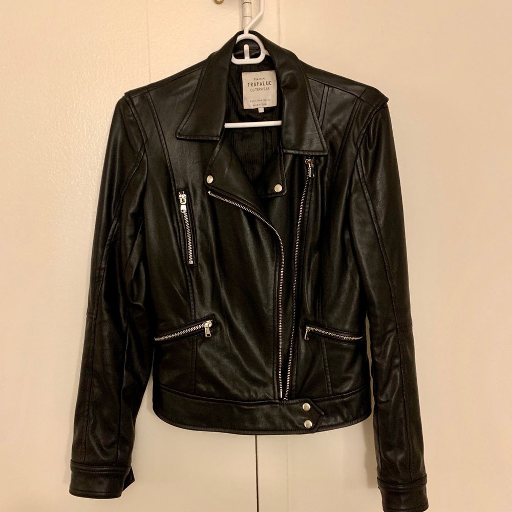 Zara Trafaluc Faux Leather Moto Jacket